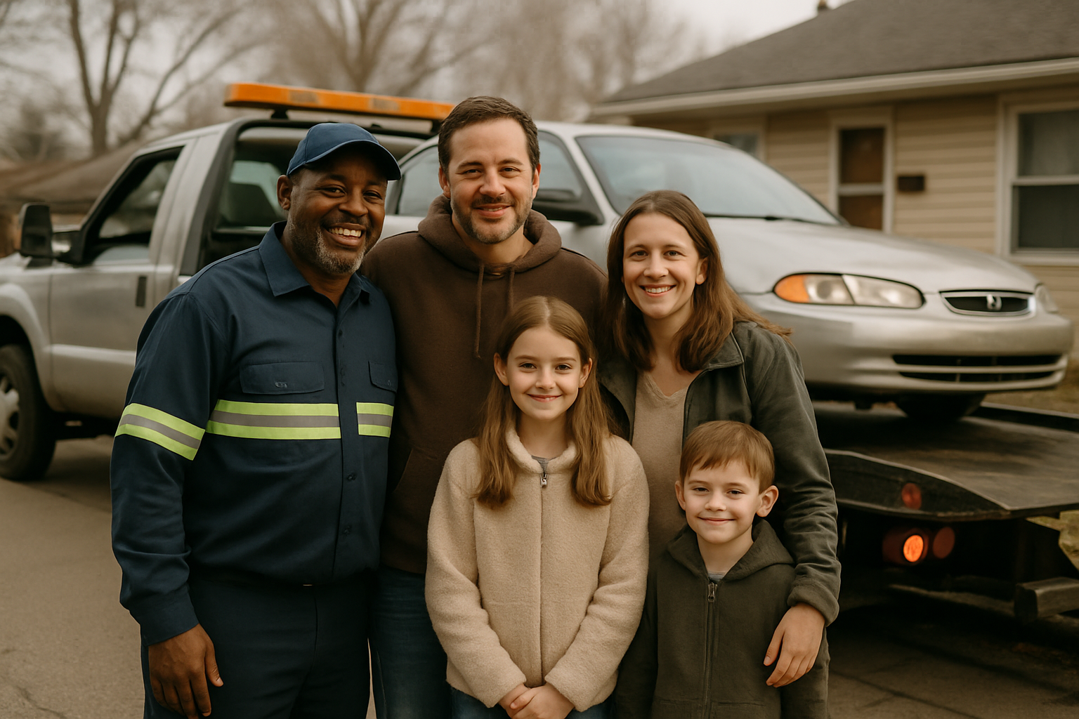 Vehicle donation moment in Warren